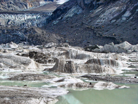Nahuel Huapi, Black Glacier (Ventisquero Negro)の写真素材