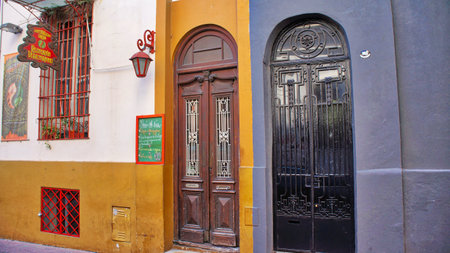 Buenos Aires, Argentina-20 May, 2017:  San Telmo- The oldest district of Buenos Airesの写真素材