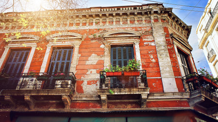 The oldest district of Buenos Aires (San Telmo)の写真素材