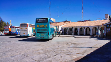 Argentina, Humahuaca-20 September 2017: Central bus station terminal in Humahuacaの写真素材