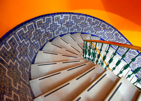 Typical colorful Mexican architecture and interiorsの写真素材