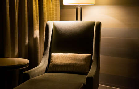 Generic concept of a luxury hotel room in north american downtown.