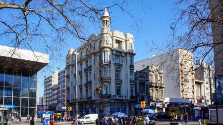 Montevideo, Uruguay-18 June, 2020: City streets in Montevideo downtown and historic centerのeditorial素材