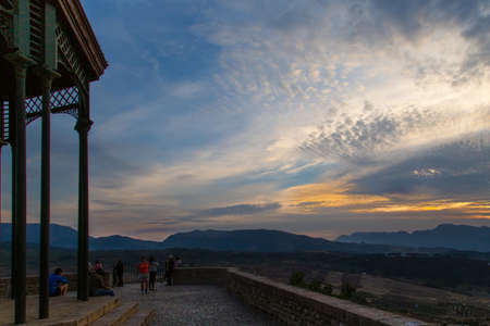 Ronda, Spain, Scenic view of a Puente Nuevo Arch and Puente Nuevo Bridge