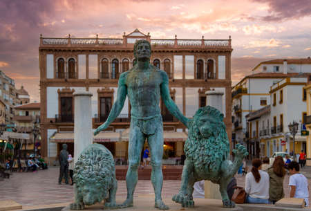 Spain, Ronda streets in historic city centerのeditorial素材