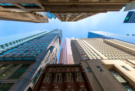 Scenic Toronto financial district skyline in the city downtown,の写真素材