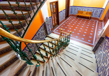 Typical colorful Mexican architecture and interiors.の写真素材