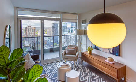 Toronto Condominium in a trendy district facing scenic view.の写真素材
