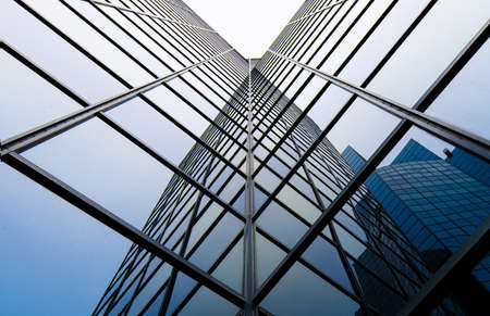 Scenic Montreal modern skyline in downtown financial and technology city center.