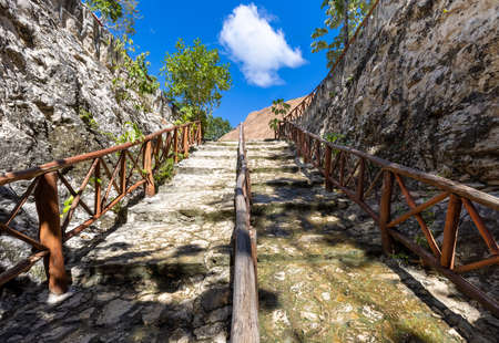Scenic Cenote Casa Tortuga near Tulum and Playa Del Carmen, a popular tourist attraction for local and international tourism.の写真素材