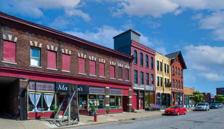 Buffalo, USA, 20 July, 2021: Buffalo city downtown, financial and historic center, a popular travel and tourist destination spot frequented by local and international touristsのeditorial素材