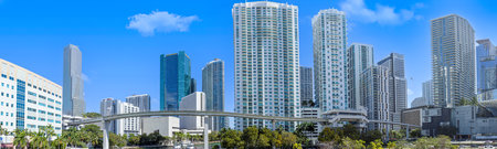 Miami, luxury condominiums located near city financial center and Biscayne Bay.の写真素材