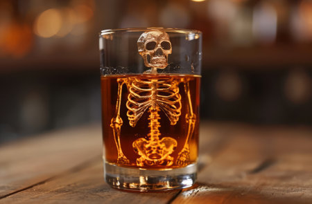 Alcoholism disorder concept, misuse of alcohol and alcoholic drinks.の素材