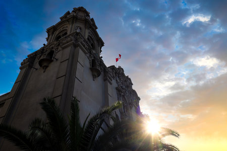 Lima, Peru, Church of Virgen Milagrosa in Miraflores in front of Kennedy park.の写真素材