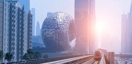 Dubai Museum of the Future, an exhibition space for innovative and futuristic technologies.の写真素材