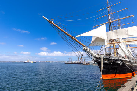 Naval history Maritime Museum of San Diego, California. Historic cruises and sailing adventure.の写真素材