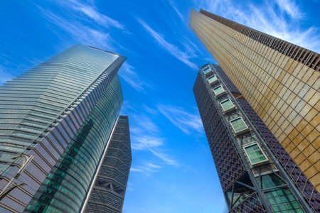Mexico City Financial Center buildings, banks, and businesses close to Paseo De Reforma.