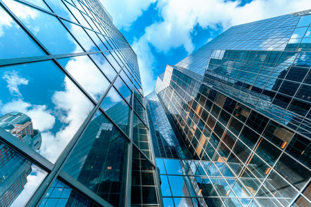 Canada, Montreal panoramic skyline in downtown financial, business and technology city center.の写真素材