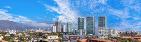 Puerto Vallarta vacation, Mexico. Scenic ocean and beach views of Nuevo Puerto Vallarta.の写真素材