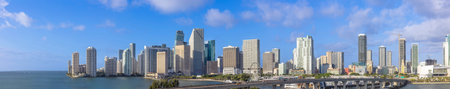 South Miami luxury upscale condominiums and residences facing Miami Harbor.の写真素材