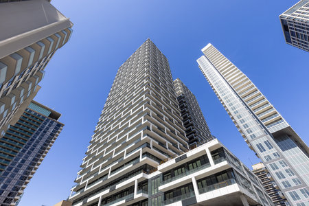 Toronto condominium in a trendy middle and upper class district near Yonge and Eglinton midtown.の写真素材