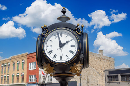 Paris, a picturesque town on Grand and Nith Rivers in County of Brant in Ontario.の写真素材