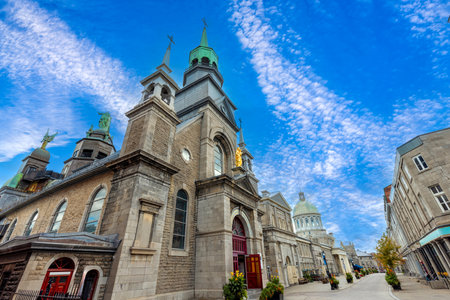 Canada, Old Montreal historic town and Old Port, main tourist attractions destination in Quebec.の写真素材