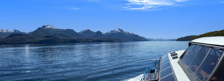 Argentina, Patagonia, Bariloche Island Isla Victoria and Arrayanes forest scenic landscapesの写真素材