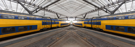Rotterdam Central Train Station, railway station servicing intercity and international destinations.