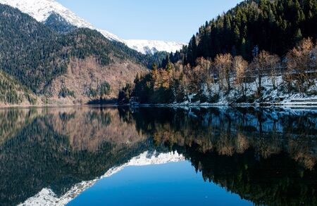 lake in mountainsの写真素材