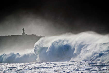 Oleaje en la costa norte de Gran Canariaの写真素材