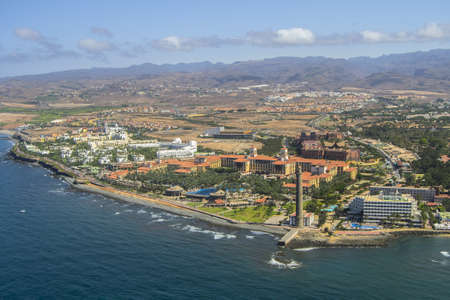 Aerial view of the south coast of Gran Canaria, Spainの写真素材