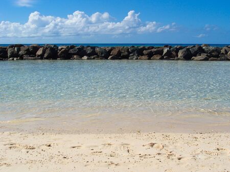 Tropical Beach in Barbadosの写真素材