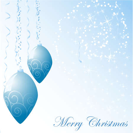 blue christmas balls  backgroundのイラスト素材