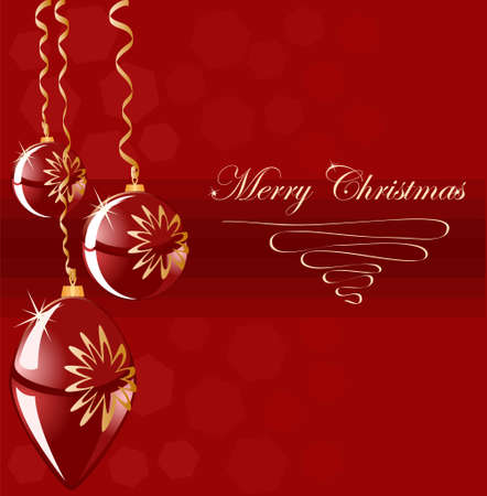 red christmas balls  backgroundのイラスト素材