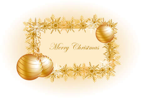 Vector Christmas ball on abstract golden lights background, eps 10のイラスト素材