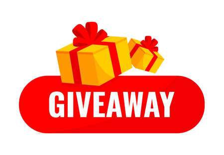 Giveaway vector lettering. Giveaway banner for social media contests and special offer. Vector stock...