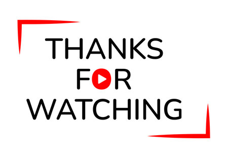 modern creative thanks for watching lettering vector isolated on white backgroundのイラスト素材