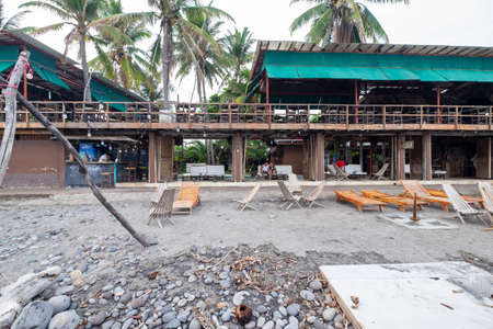 El Tunco, El Salvador - June 10th, 2018: chill out bar at the beach