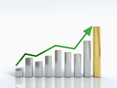 graph, diagram 3dの写真素材