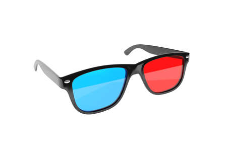 3d glasses isolated on white backgroundの写真素材