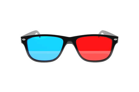 3d glasses isolated on white backgroundの写真素材
