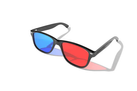 3d glasses isolated on white backgroundの写真素材