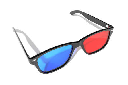 3d glasses isolated on white backgroundの写真素材