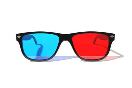 3d glasses isolated on white backgroundの写真素材