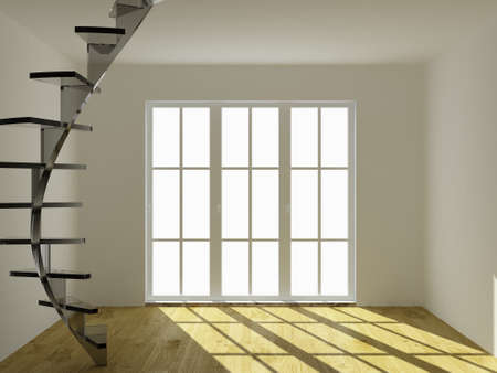 3D render empty interior roomの写真素材