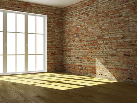 3D render empty interior roomの写真素材