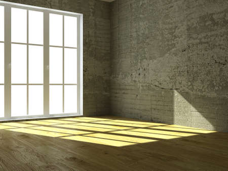 3D render empty interior roomの写真素材