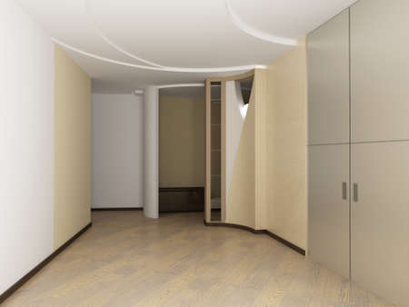 3D render empty interior roomの写真素材