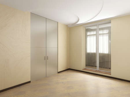 3D render empty interior roomの写真素材